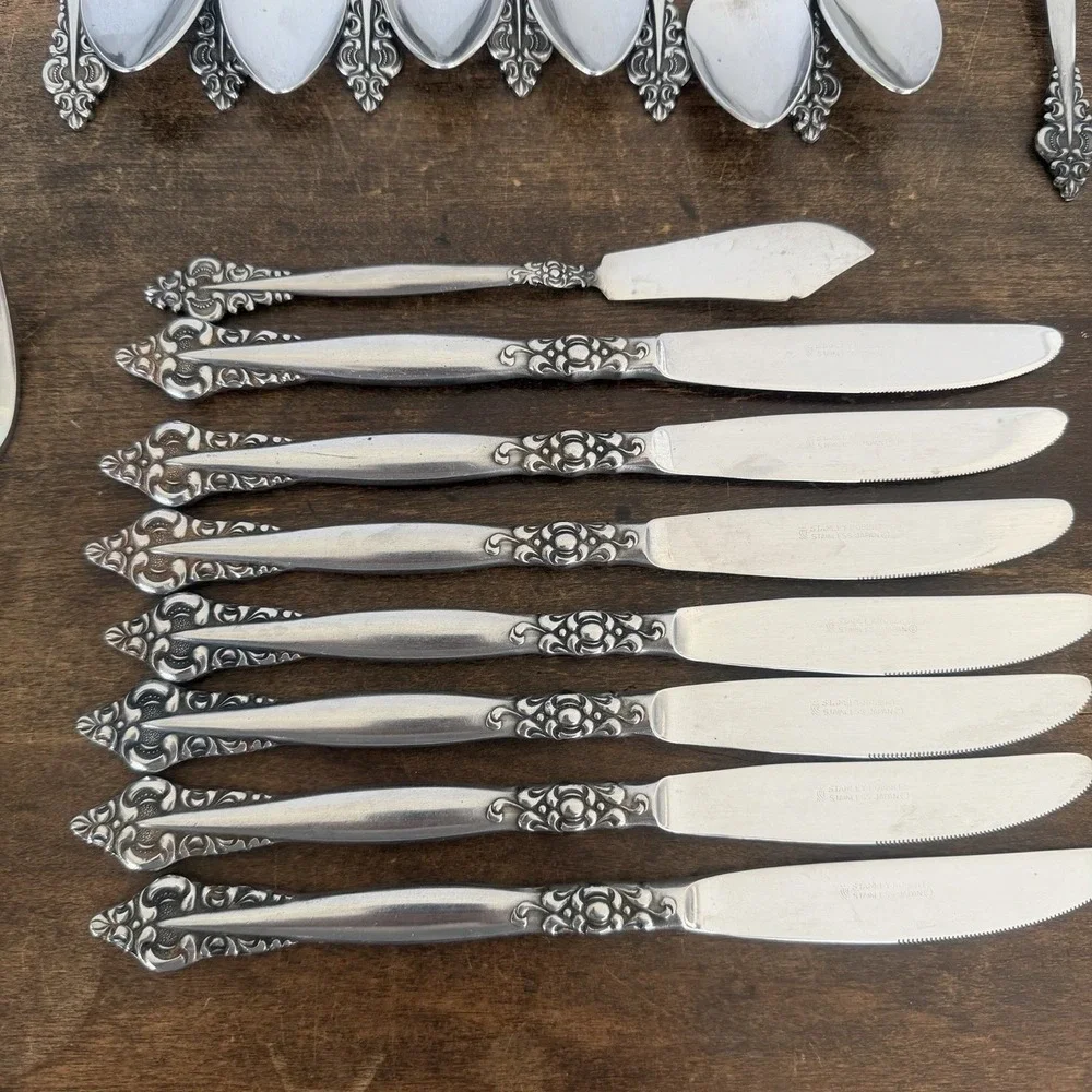 Vintage Stanley Roberts SRB-139 Flatware Lot Stainless Japan 39 Pieces‎ MCM